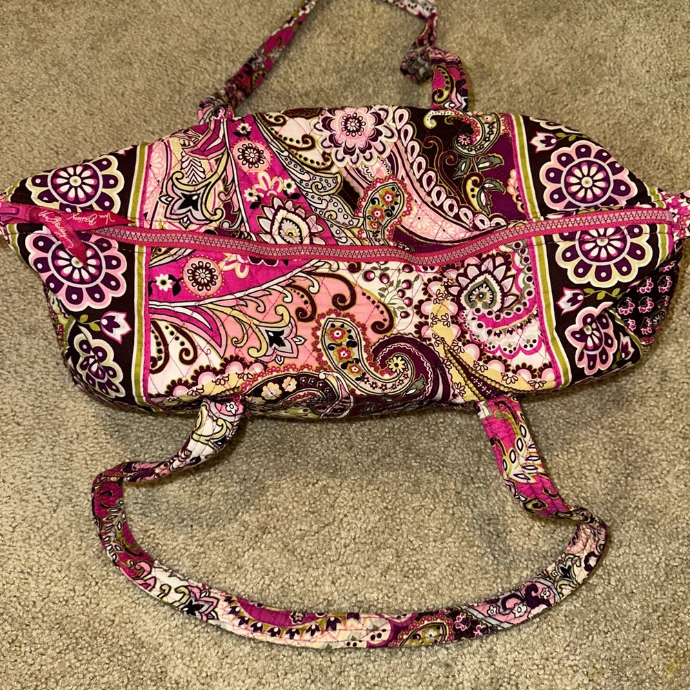 Vera Bradley Pink and Purple Paisley Shoulder Bag